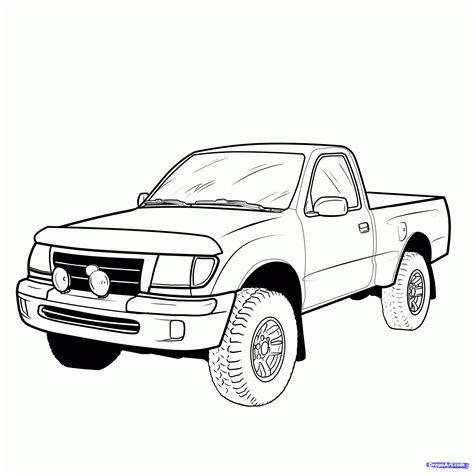 pickup truck drawing easy - Marcene Avalos