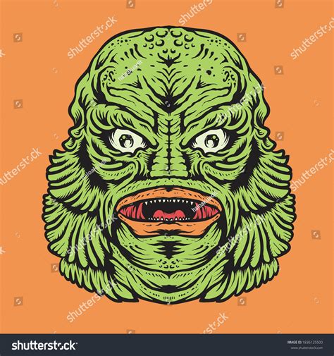 Swamp Creature Monster Vector Illustration Stock Vector (Royalty Free ...