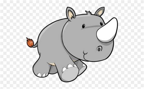 Baby Rhino Cartoon Clipart (#319537) - PinClipart