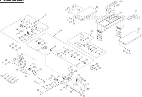 Ridgid Table Saw R4512 Parts Canada | Reviewmotors.co