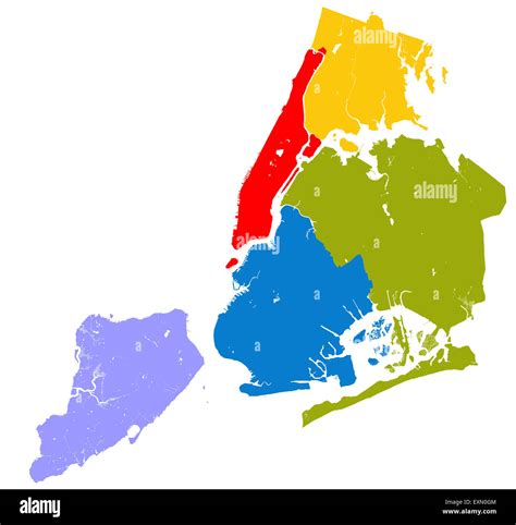 New York City Map With Boroughs