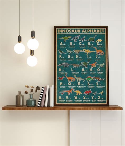 Dinosaur Alphabet Poster, Jurassic Dinosaur Types, Dinosaur Knowledge ...