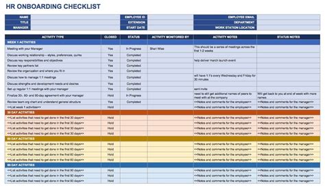 Free Onboarding Checklists And Templates Smartsheet throughout Hr ...