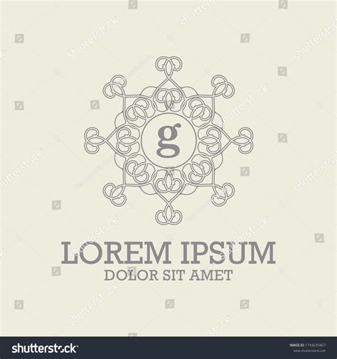 Luxury Monogram Logo Template Vector Object Stock Vector (Royalty Free ...