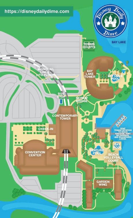 Disney Contemporary Resort Map - California southern Map