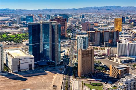 Las Vegas skyline aerial view - The Drone Girl