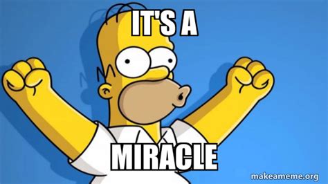 It's a miracle - Happy Homer Meme Generator