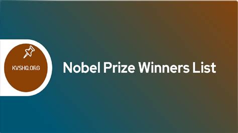 Nobel Prize 2023 Winner List, Previous Year's Nobel Prize Winners