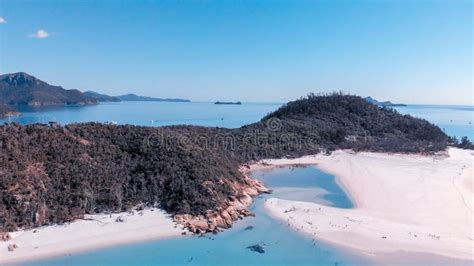 Whitehaven Beach, Australia. Panoramic Aerial View of Coastline and ...