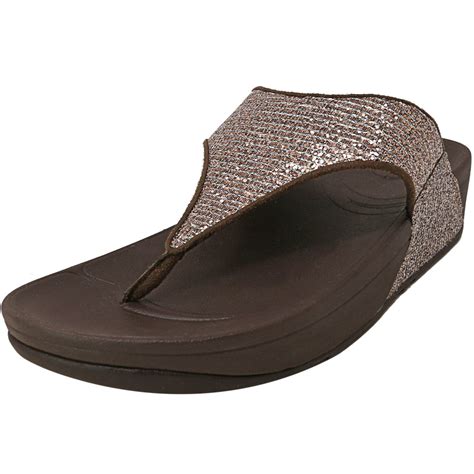 FitFlop - Fit Flop Women's Lulu Superglitz Bronze Wedged Sandal - 9M ...