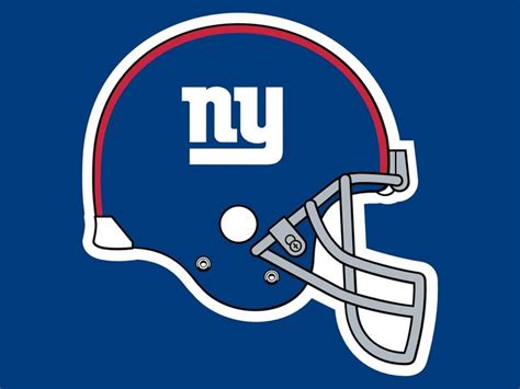 the new york giants helmet on a blue background