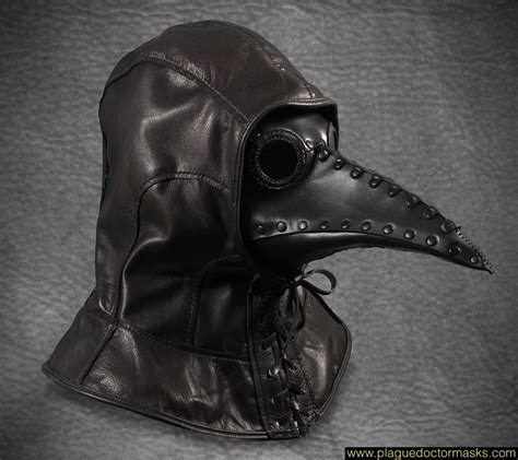 Leather hood for your Plague Doctor Mask. Halloween Costume