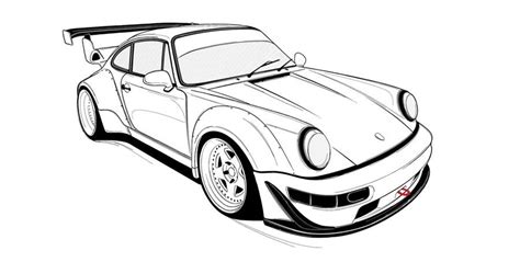 RWB Porsche 965 by under18carbon on DeviantArt | Cool car drawings, Car ...