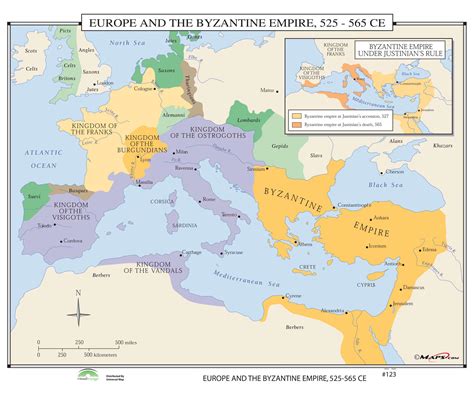 Europe and the Byzantine Empire, 525-565 : r/MapPorn