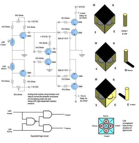 DIY Solar Tracker System Circuit