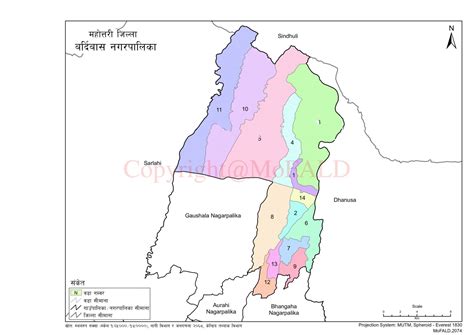 Map of Bardibas Municipality, Mahottari, Nepal – Nepal Archives