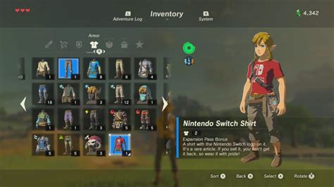 Zelda: Breath of the Wild DLC - Switch shirt and secret chests footage