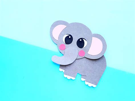 Easy DiY Cut and Paste Elephant Craft for Kids