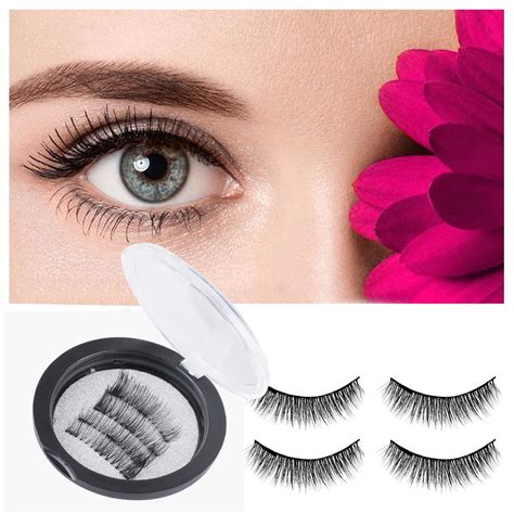 Magnetic Eyelashes Kit, Magnetic False Eyelashes, 3D Reusable Soft ...