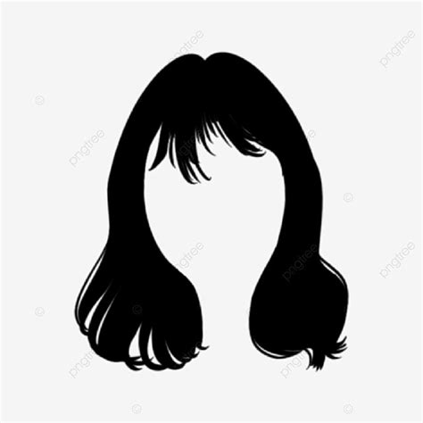 Creative Woman Silhouette PNG Images, Woman Hairstyle Creative Wig ...