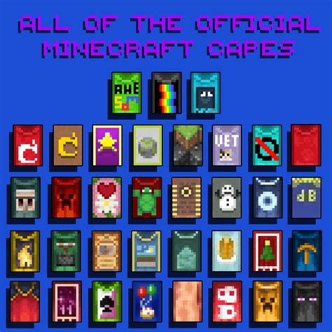 All Official Minecraft Capes - Minecraft Fan Art (45160012) - Fanpop