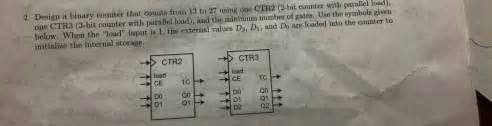 Solved Design a binary counter that counts from 13 to 27 | Chegg.com