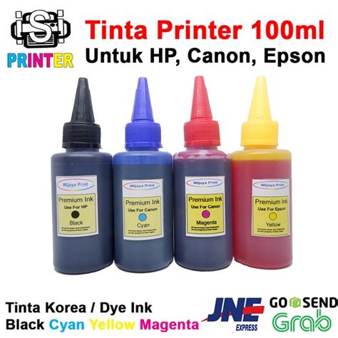 Jual Refill Tinta Printer 100ML Botol Infus / Isi Ulang Printer HP ...