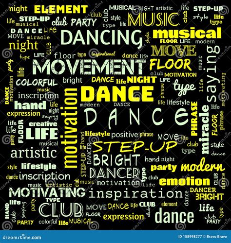 Dance Word, The Verb Expressing The Action, Children Education Concept ...