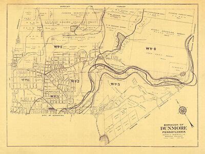 1933 Map of Dunmore PA Scranton | eBay