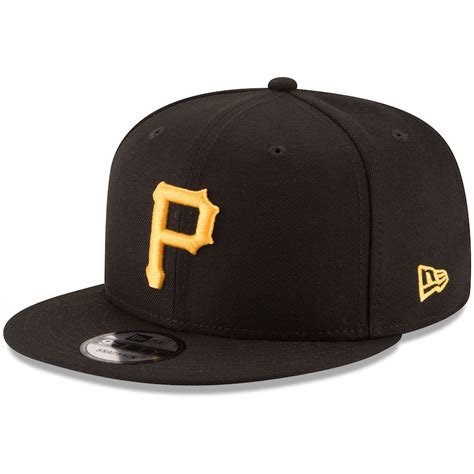 Men's Pittsburgh Pirates New Era Black Team Color 9FIFTY Snapback Hat