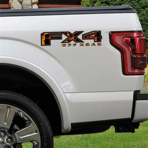 FX4 Fire Flames Truck Decal Set | Ford F-150 Firefighter Sticker