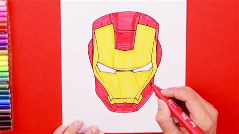 Iron Man Helmet Drawing In Pencil