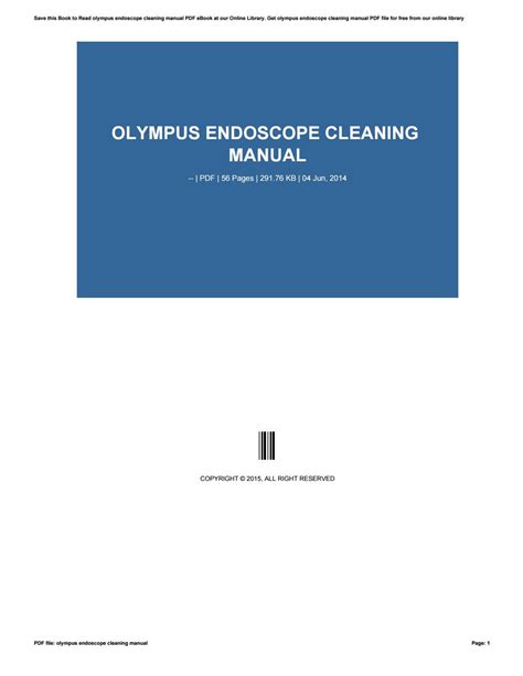 Olympus endoscope cleaning manual by maildx456 - Issuu