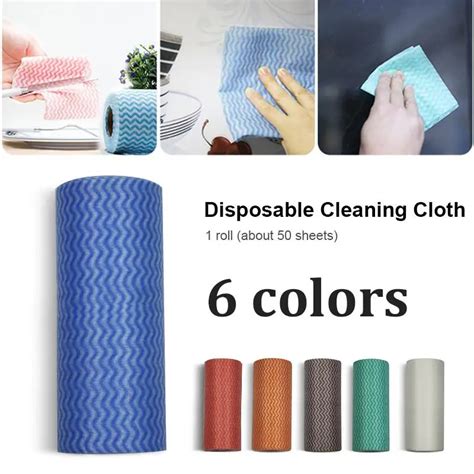 50 PCS Per Set Disposable Roll type Non woven Cloth Duster Cloth ...