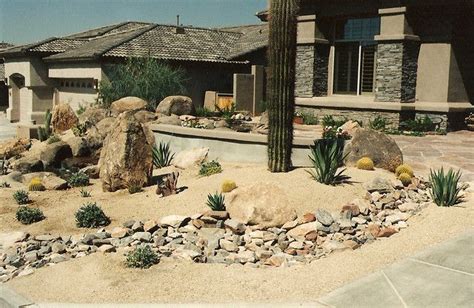 Rock Desert Landscape Front Yard - Landscape Architecture Modern Park ...