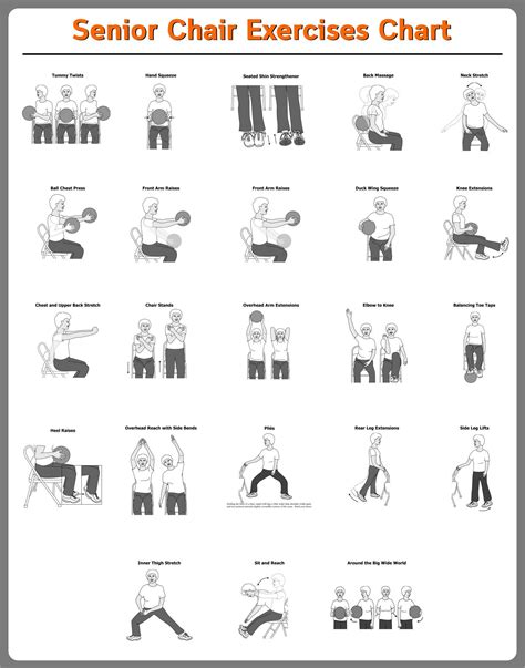 Chair Gym Exercises Printable | Printablee