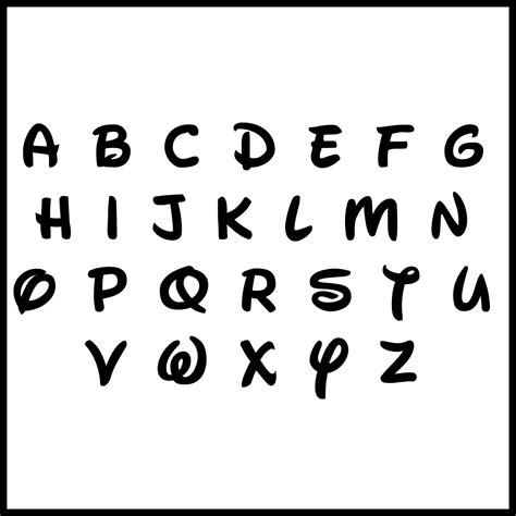 Alphabet Disney Font - 10 Free PDF Printables | Printablee | Disney ...