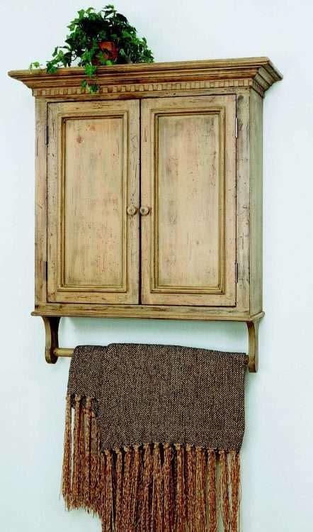 Wall Cabinet with Towel Bar - David Lee Furniture