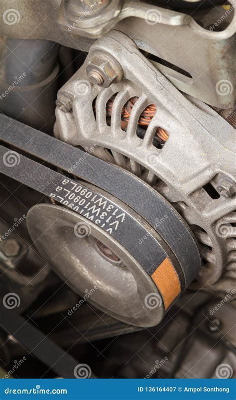 Car Alternator or Dynamo Closeup. Stock Image - Image of power, closeup ...