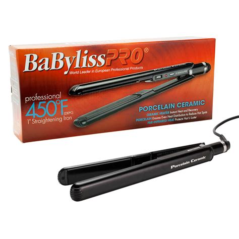 BaByliss Pro 1" Porcelain Ceramic Hair Straightening Styling Flat Iron ...