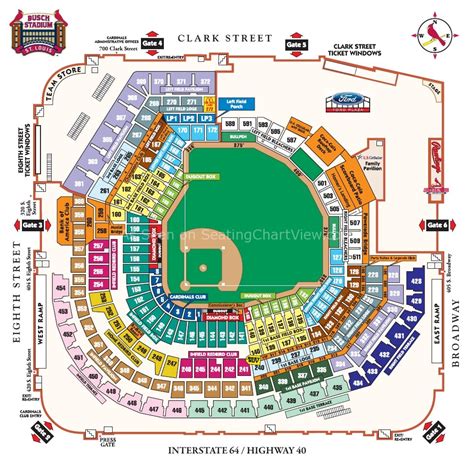 Busch Stadium Detailed Seating Chart