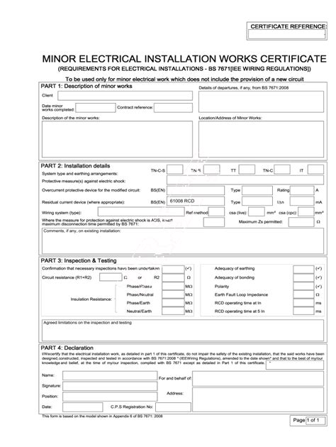 Electrical Installation Certificate 2020-2022 - Fill and Sign Printable ...