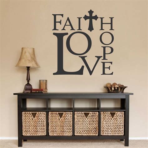 Wall Décor Stencils For Wood Signs Wall Decal Faith Hope Love Stencil ...