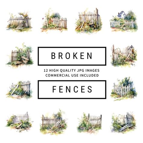 Broken Fence - Etsy