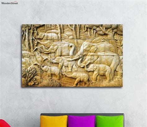 Buy Elephant Canvas Painting Online in India at Best Price - Modern ...