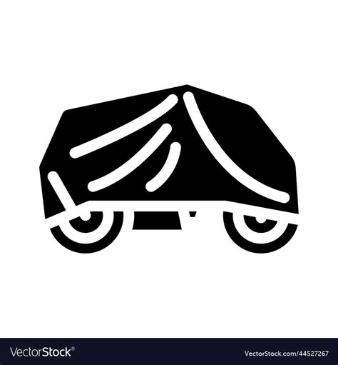 Cover motorcycle glyph icon Royalty Free Vector Image