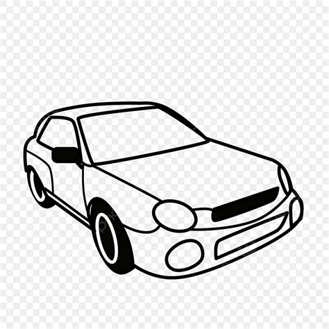 Black And White Lineart Vector Car Black And White Clipart, Car Drawing ...