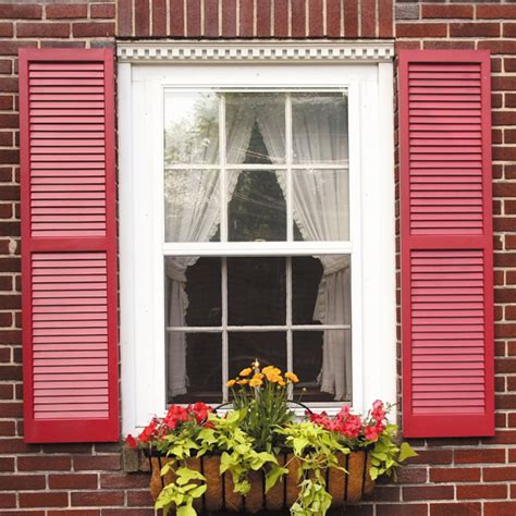 AWC Exterior Window Shutters Louvered, Pair - Walmart.com