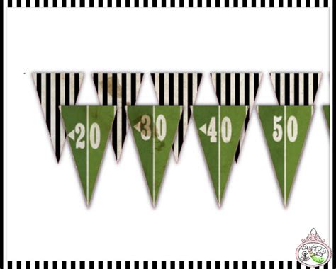 Vintage Football-mini Bunting Flags-party Printables-straw - Etsy