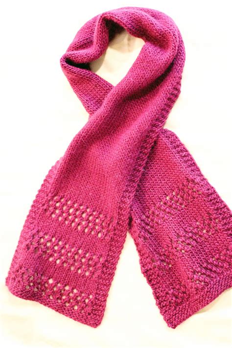 This is a basic eyelet scarf to help beginners get acquired to yarn ...